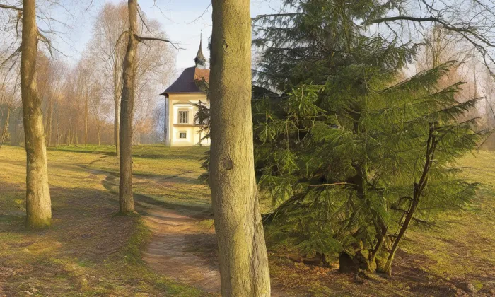 Boží muka v Horním Studenci – noc