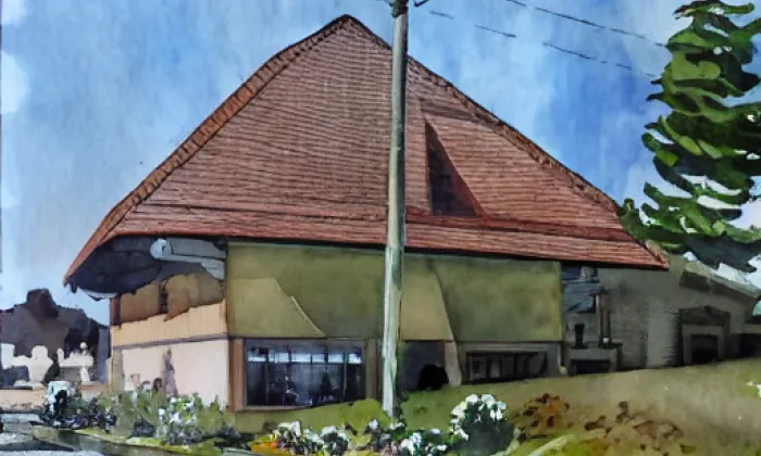 Bobrová – akvarel