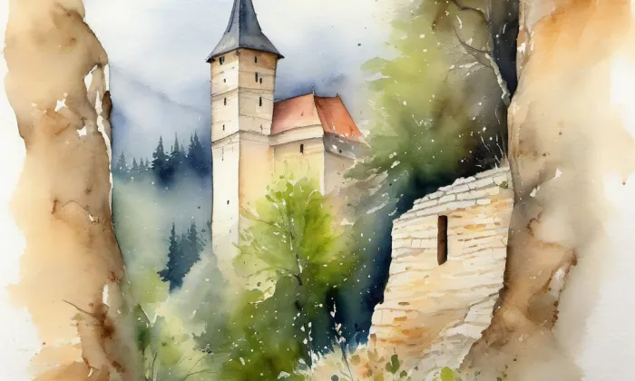 Boreč – akvarel