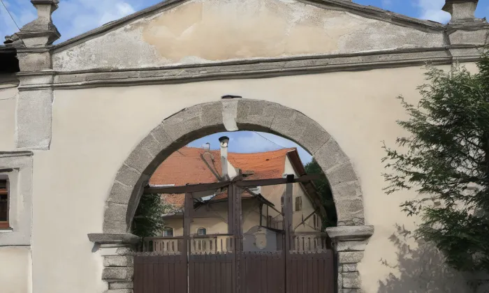 Brána usedlosti čp. 47 – noc