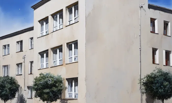 Budova Okresního soud v Pardubicích – noc