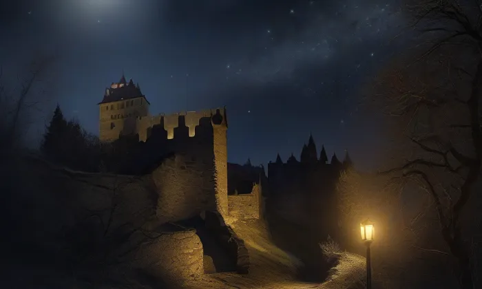 Císařský palác na Karlštejně – noc