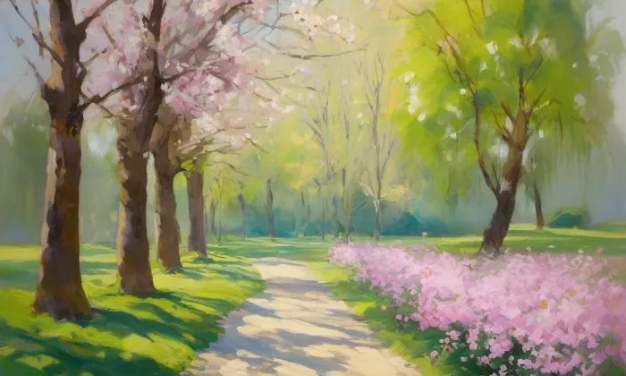 Centrální park Severní Terasa – spring