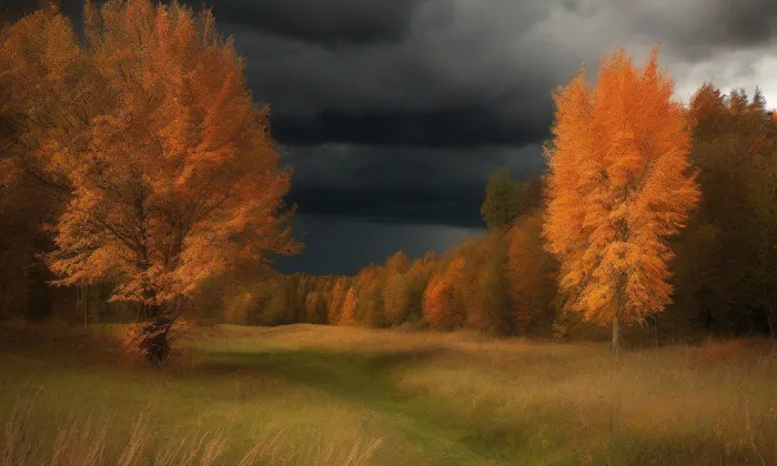 Dřevěná zvonice u kostela Stětí sv. Jana v Hostivaři – autumn