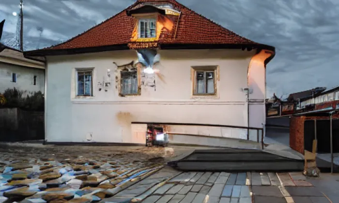 Děkanství s kaplankou – noc