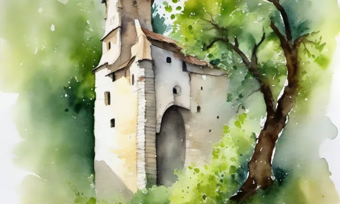 Dům Daliborka – akvarel