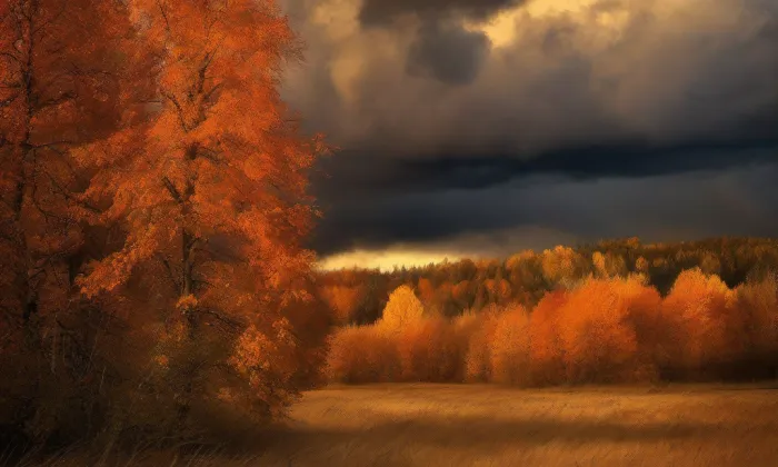 Distribuční trafostanice Kfely – autumn