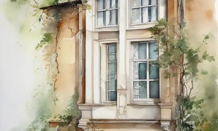 Divišova vila – akvarel