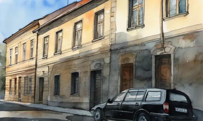 Dlouhá 120 (Terezín) – akvarel