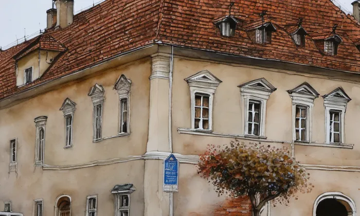 Dlouhá 24 – akvarel