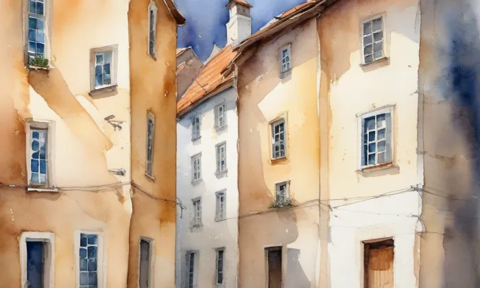 Dolní Předměstí (Boskovice) – akvarel