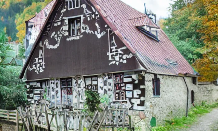Domy čp. 14 a 77 – autumn