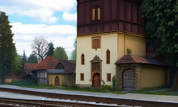 Drážní věžový vodojem – iluminace