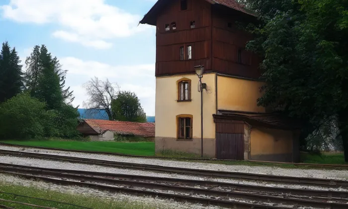 Drážní věžový vodojem – spring