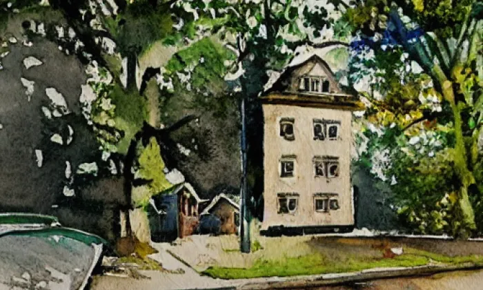 Dubí – akvarel