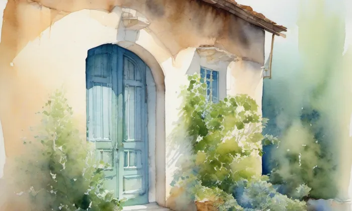 Dvojvila U tenisu 476/5, 477/3 – akvarel