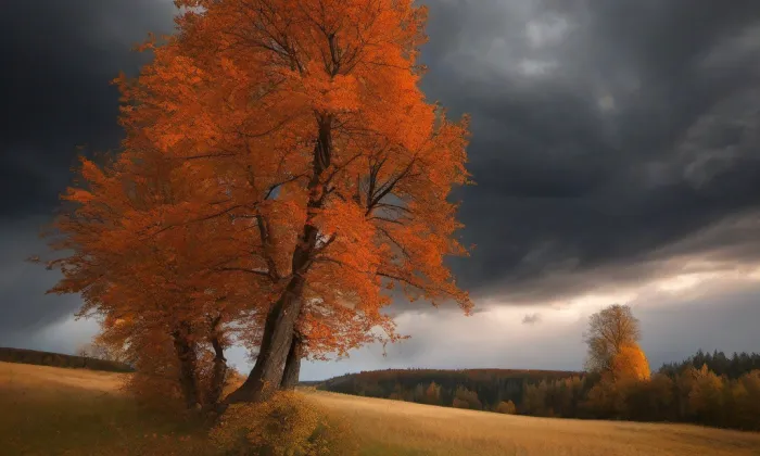 evangelický kostel v Blažkově – autumn