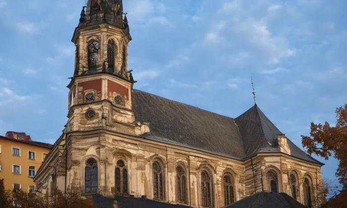 evangelický kostel v Děčíně – autumn
