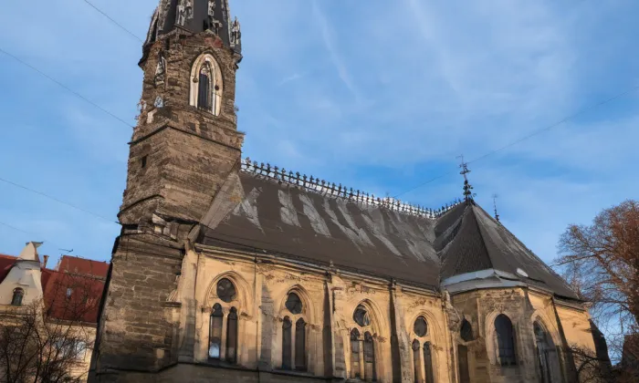 evangelický kostel v Děčíně – winter