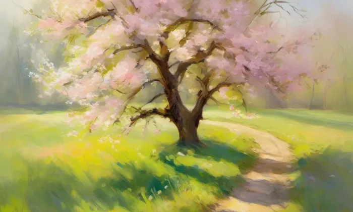 evangelický kostel v Krabčicích – spring