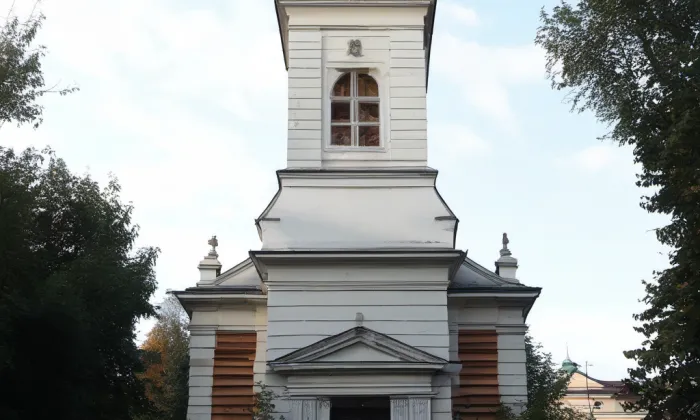 evangelický kostel v Nymburce – autumn