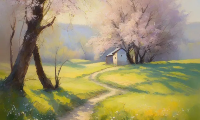 evangelický kostel v Plesné – spring