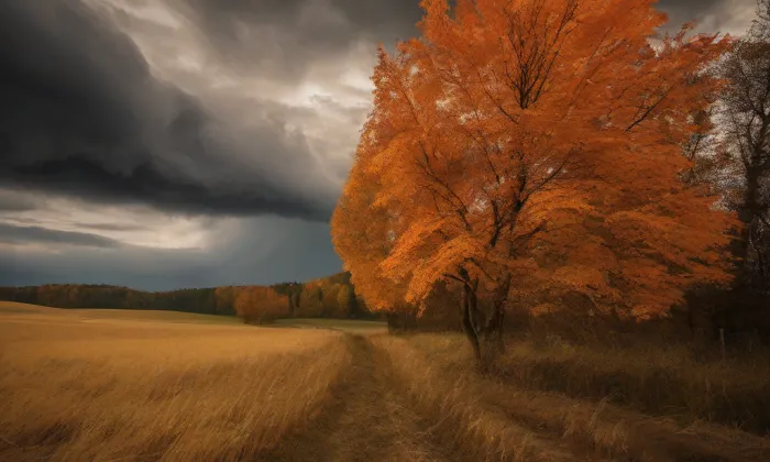 evangelický kostel v Třebechovicích – autumn