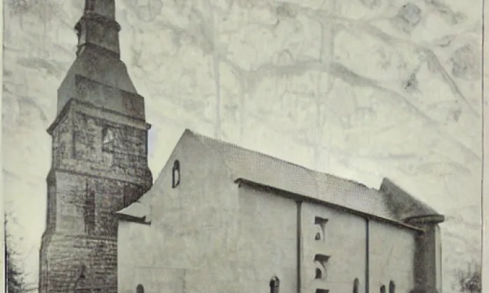 evangelický kostel ve Střekově – noc