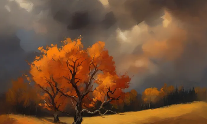 evangelický kostel ve Strmilově – autumn