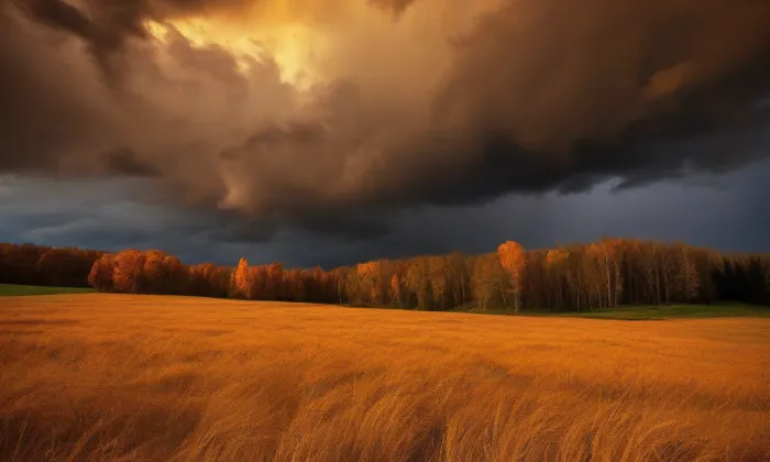 evangelický kostel ve Velké Lhotě – autumn