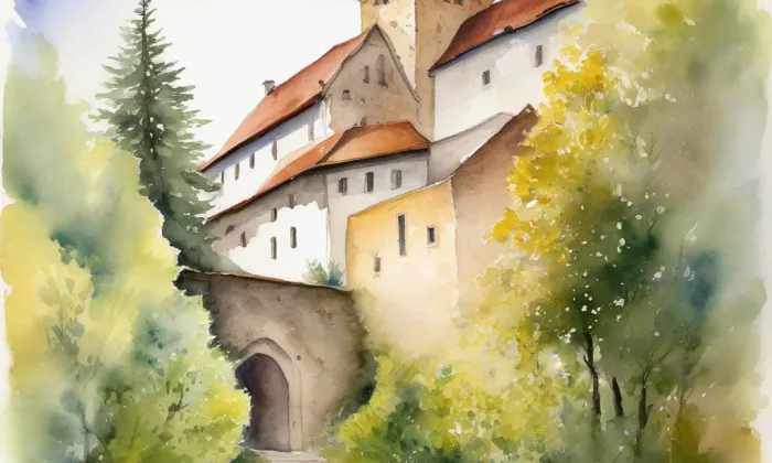 Fryštát – akvarel
