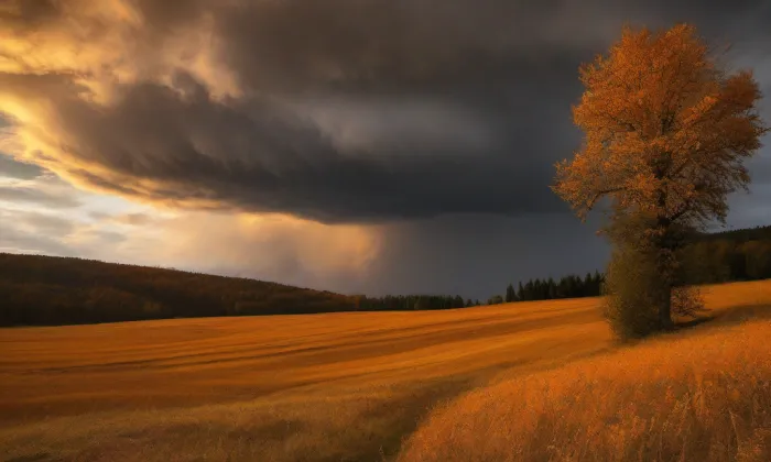 Hřbitovní kostel svatého Jana Křtitele – autumn