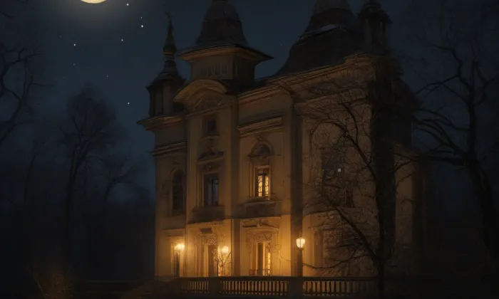 Harrachovský palác v Praze – noc
