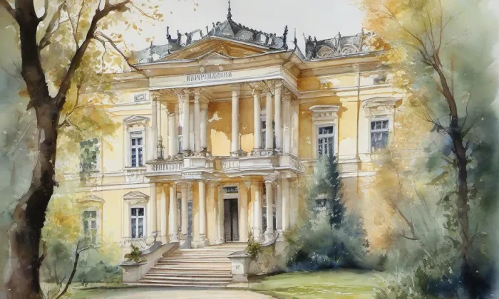 Hauenschildův palác – akvarel