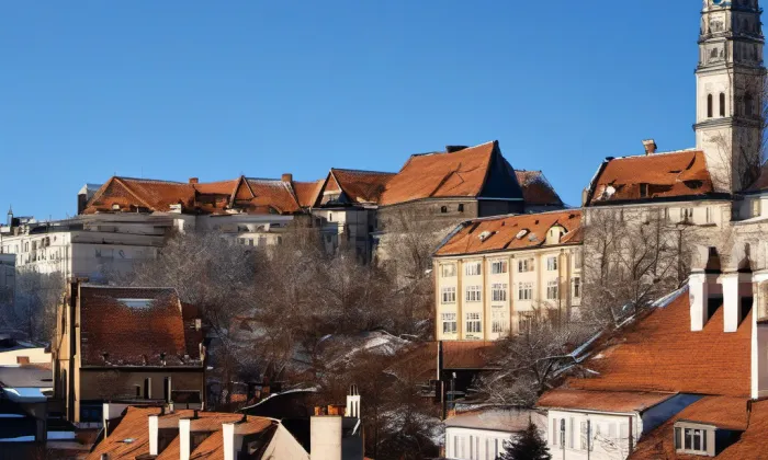 Historické centrum Českého Krumlova – winter