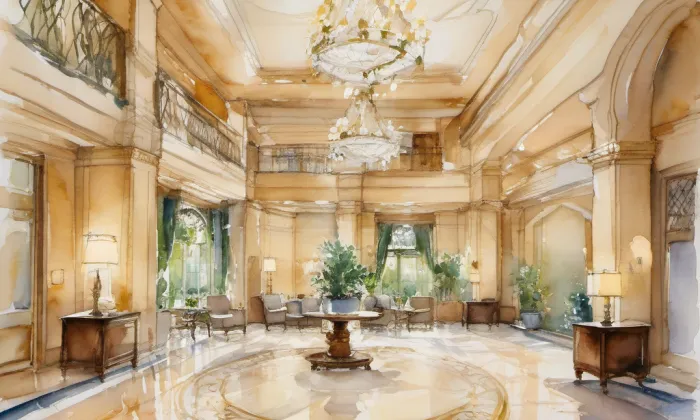 Hotel Kings Court – akvarel
