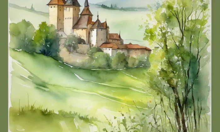 Hrubý Rohozec – akvarel