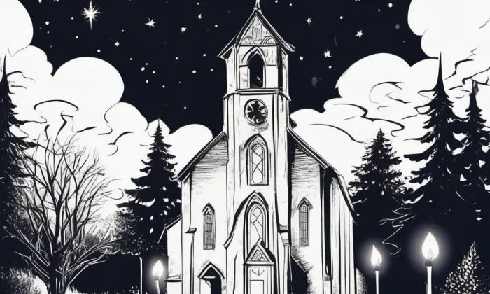 Husův sbor v Nové Pace – noc