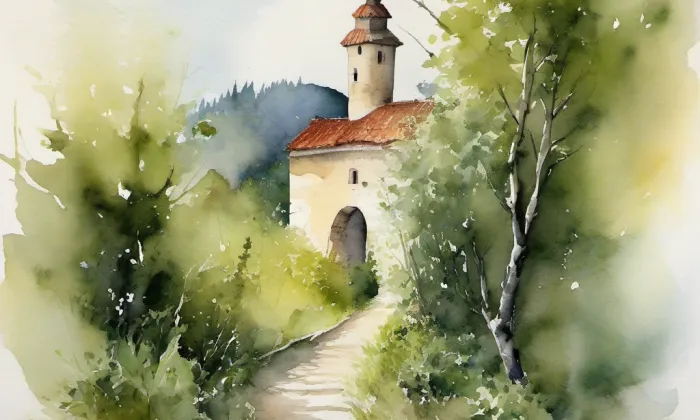 Jiřská – akvarel