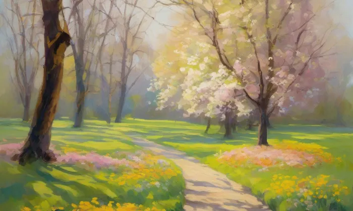 Jiráskovy sady (Hradec Králové) – spring