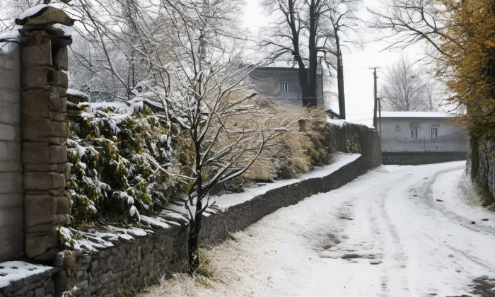 kamenný most v Moravské Třebové – winter