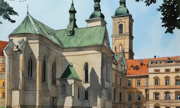 Kanonie premonstrátů klášter Teplá – akvarel