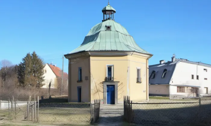 kaple na hřbitově v Doksech – winter
