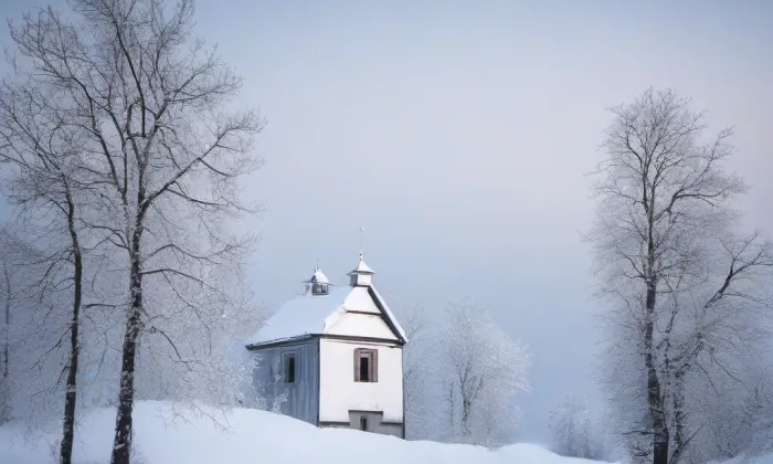 kaple Narození Panny Marie (Police nad Metují) – winter