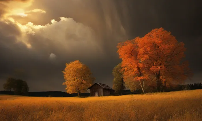 kaple Narození svatého Jana Křtitele (Kamýk) – autumn