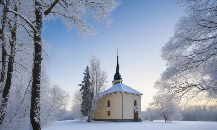 kaple Panny Marie (Chrást) – winter
