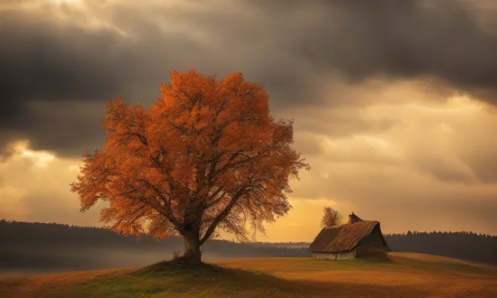 kaple Panny Marie Loretánské u Vrchů v Česku – autumn