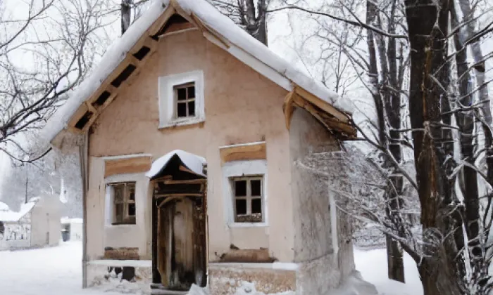 kaple Panny Marie Loretánské u Vrchů v Česku – winter