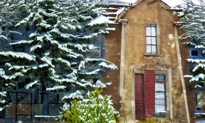 kaple Panny Marie Pomocné (Kostomlaty pod Milešovkou) – winter