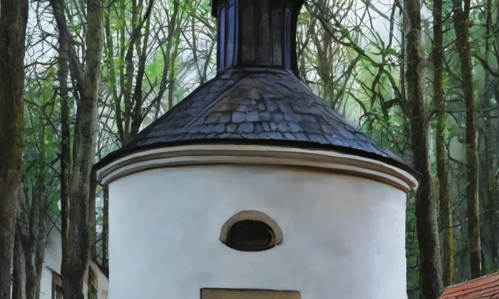 kaple Panny Marie Sněžné pod Hvězdou – akvarel